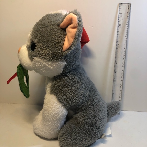 Cut Holiday Christmas Cat with Hat - Picture 4 of 9